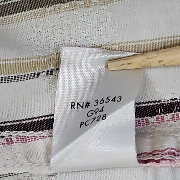 Calvin Klein Shirt Men's XXL Striped Textured Long Sleeve Y2K Boho Modern Fit - Picture 12 of 14